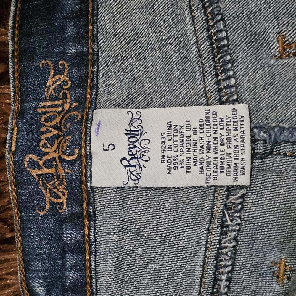 Revolt Distressed Skinny Jeans Size 5 - Picture 8 of 9